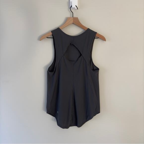 Lululemon Sculpt Tank Top in Graphite Grey stretch cutout reflective athletic - Picture 4 of 9